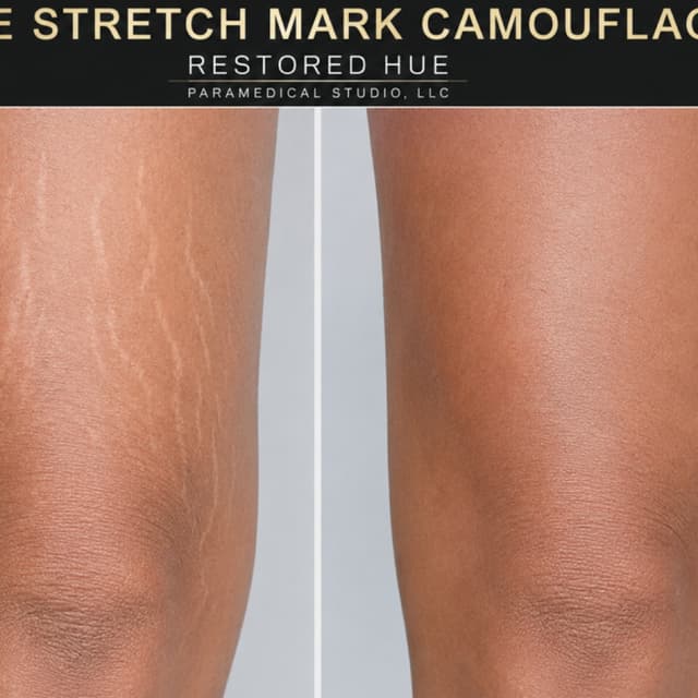 Knee Stretch Mark Camouflage at Restored Hue Paramedical Studio in Atlanta, GA